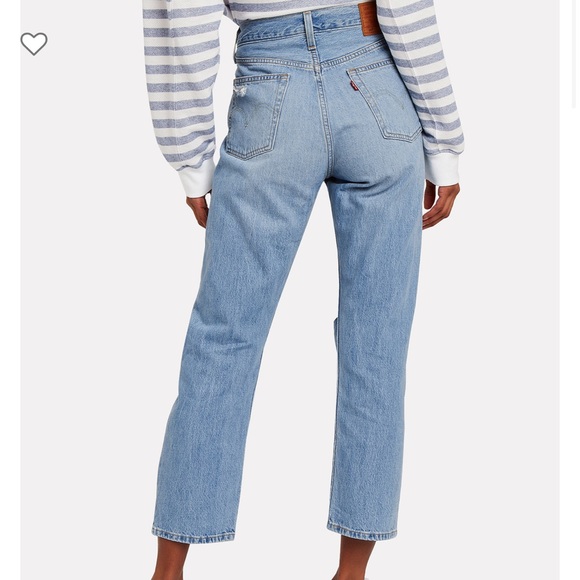 LEVI'S 501 Original Cropped Patched Jeans - Picture 2 of 11